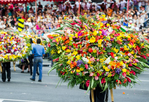 Silleteros en la Feria de las Flores, Medellín (Antioquia)