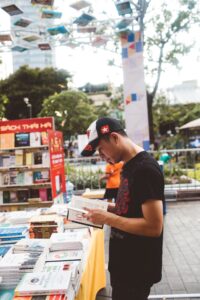 Venta de libros callejera